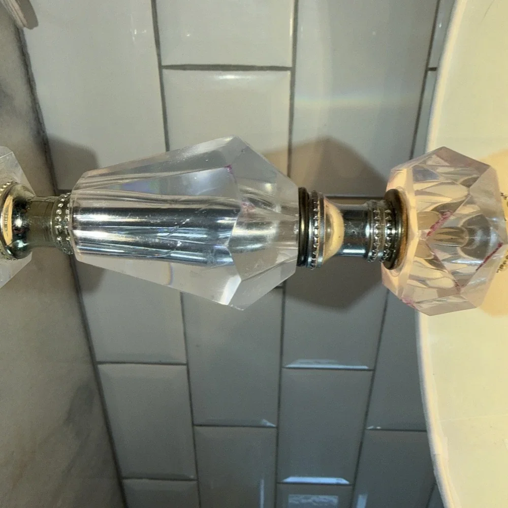 Vintage Acrylic Desk/table Lamp With Marble Look‎ Base And New Linen ShadeGW008